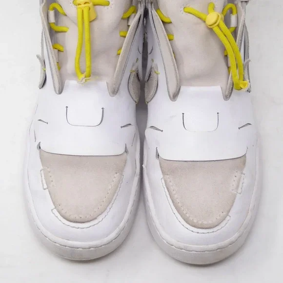 Nike Vandalised LX High Top Sneakers White Yellow Womens Size 8 BQ3610-100 - Picture 3 of 9